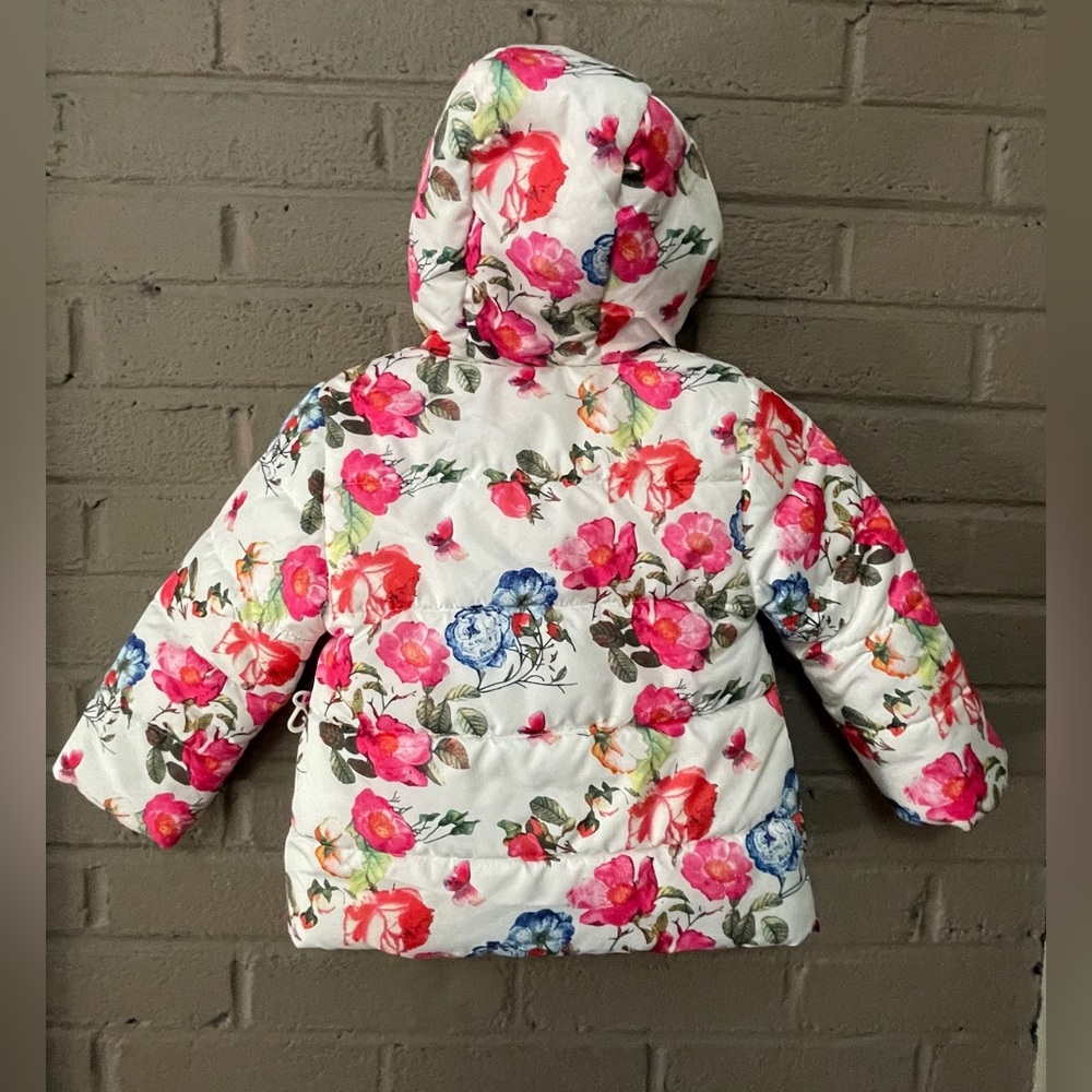 Rothschild  Girls Floral Print Fleece Lined Puffer Jacket 24 M - Picture 3 of 16